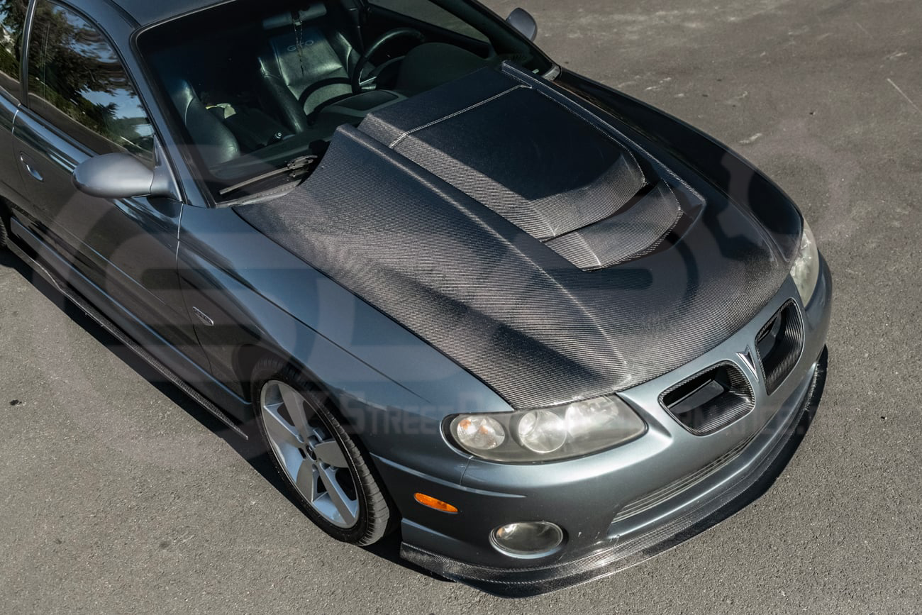 2004-2006 PONTIAC GTO | ZR1 STYLE CARBON FIBER FRONT VENTED COWL HOOD